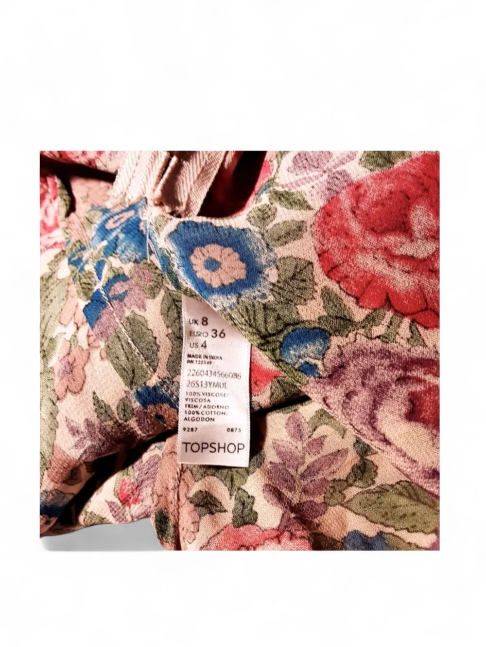 Topshop Floral Print Lightweight Shorts Womens Size 4